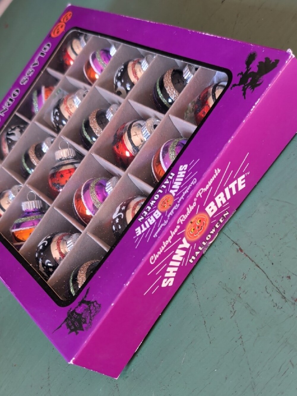 Christopher Radko Shiny Brite Halloween Glass mini Ornaments 20 Bats Cats - Picture 4 of 10